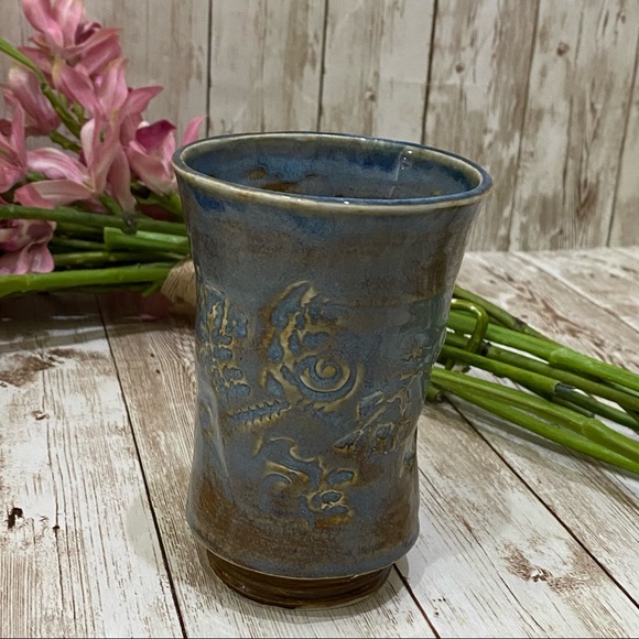 Signed Pottery Japanese Glazed Tea Cup - Picture 4 of 12